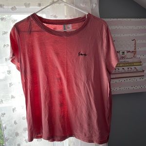 Womens graphic tee says love